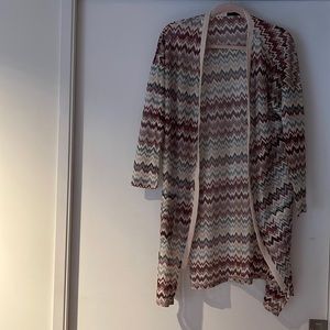 Knit chevron long sweater